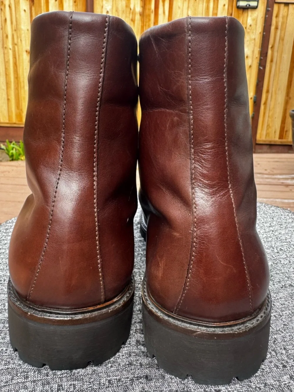J. Peterman Italian Leather Hiker Boots Brown EU 41 W10 M8